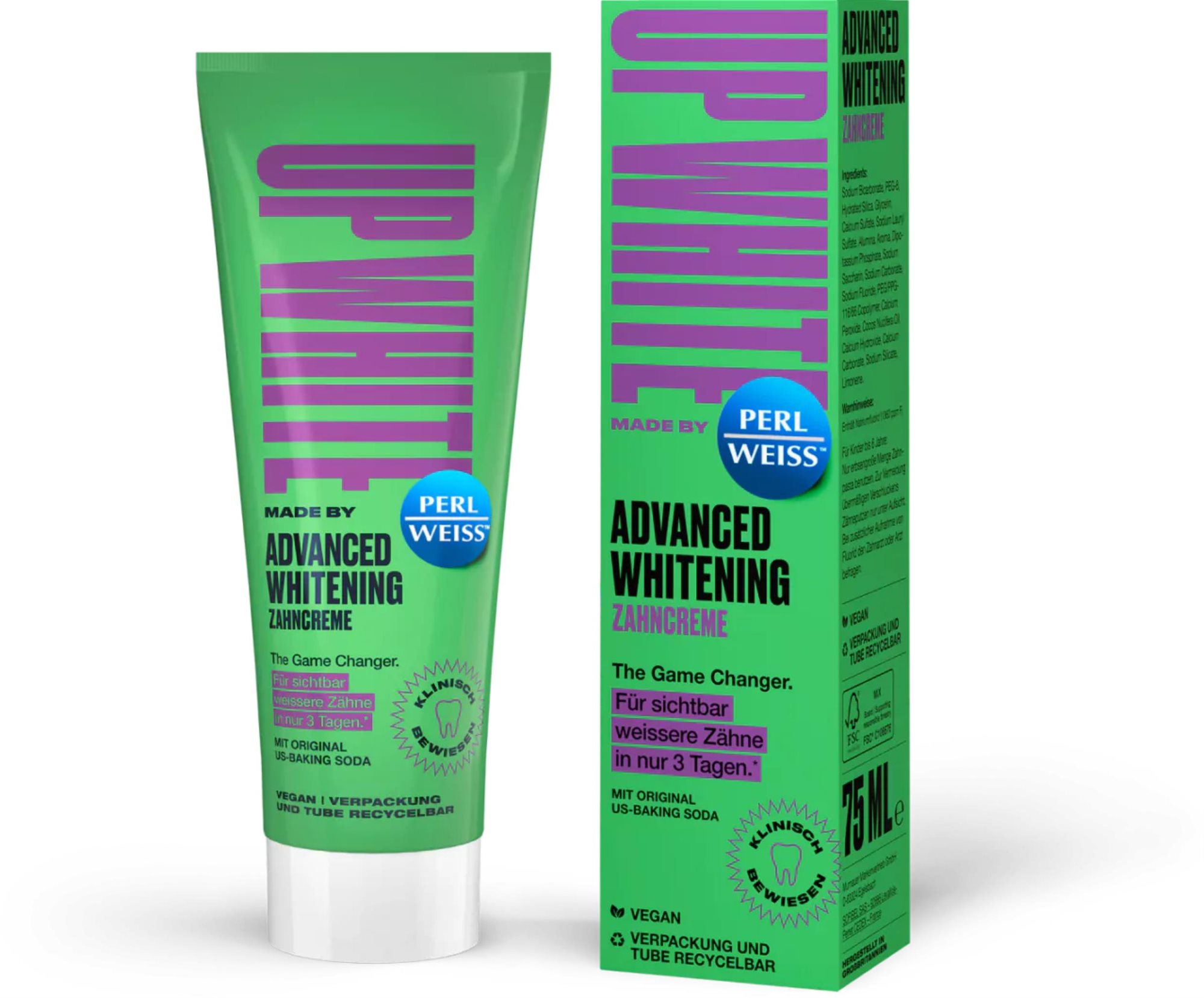 PERL WEISS Up White Advanced Whitening 75 ml Fogkrém