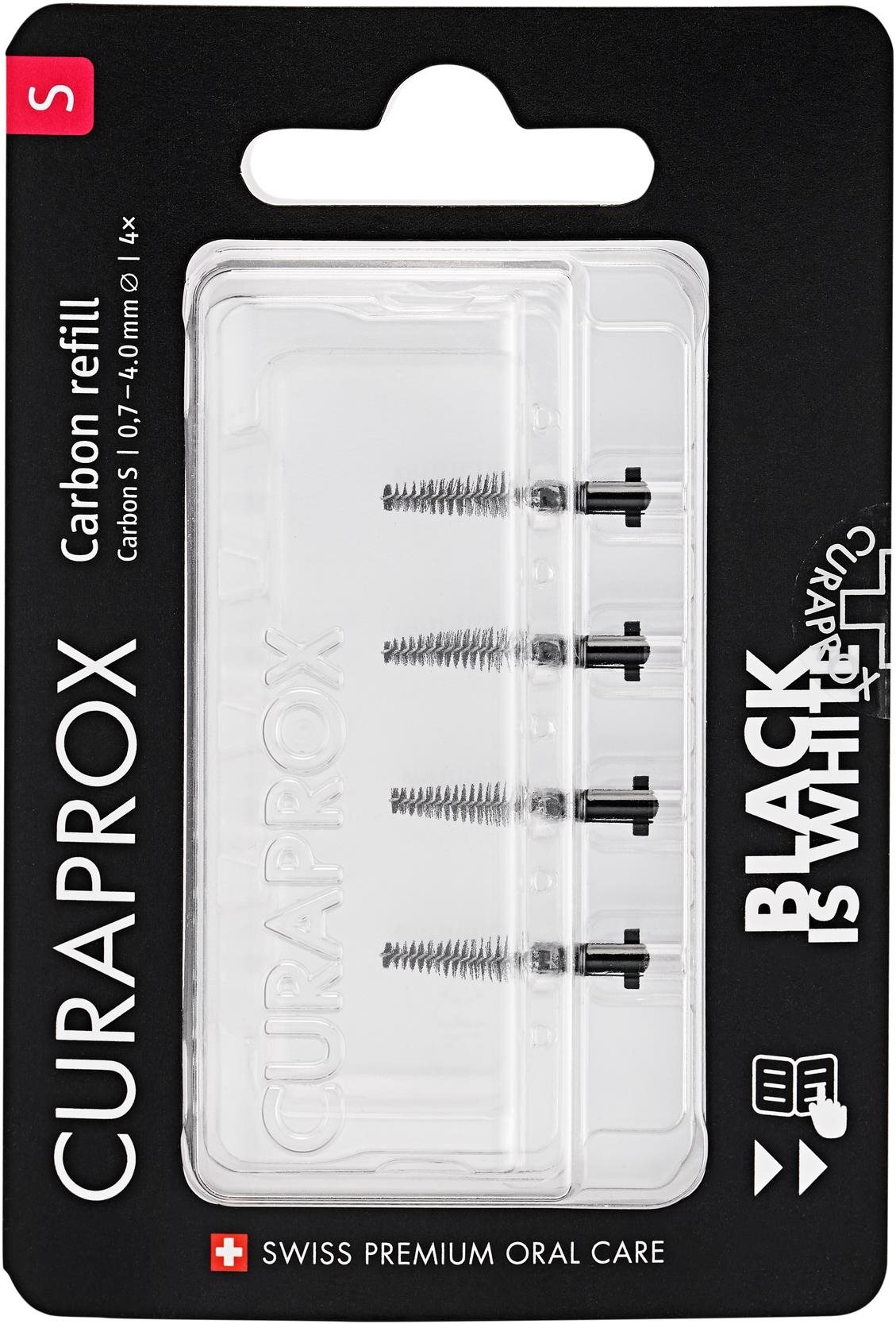CURAPROX CPS Black is White Carbon veľkosť S, 4 ks Medzizubná kefka