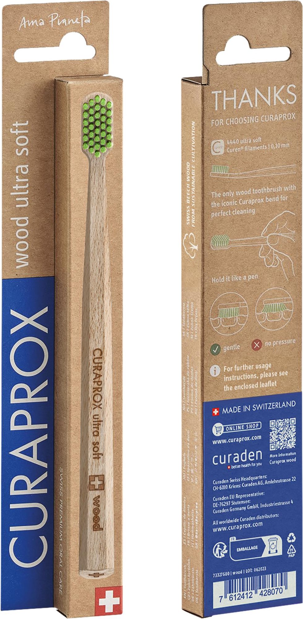 CURAPROX CS Wood Ultra Soft Zubná kefka