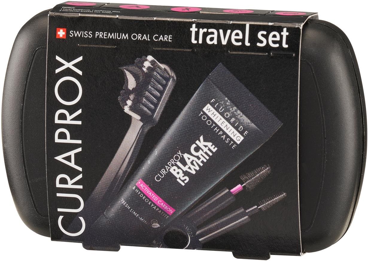CURAPROX Travel Súprava Black is White Sada ústnej hygieny