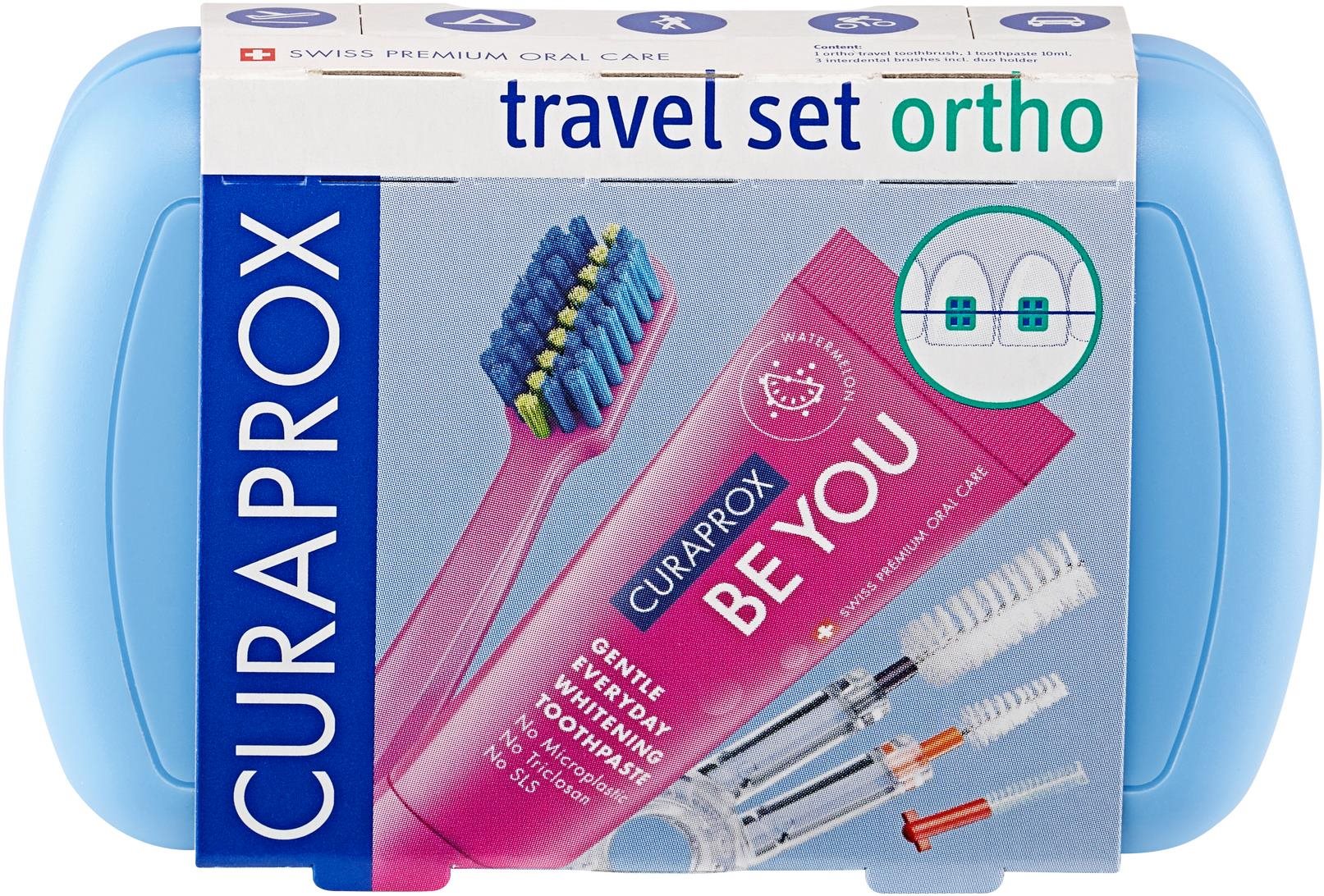 CURAPROX Travel Set Ortho, modrý Sada ústnej hygieny
