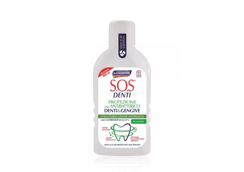 S.O.S. DENTI Teeth & Gums klórhexidinnel 0,12% alkoholmentes, 400...