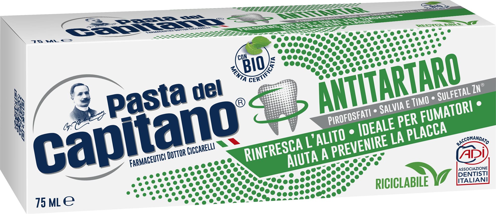 PASTA DEL CAPITANO Antitarta 75 ml Zubná pasta