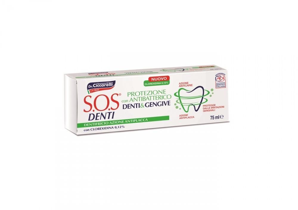 S.O.S. DENTI Teeth & Gums s chlórhexydinom 0,12 % 75 ml Zubná pasta