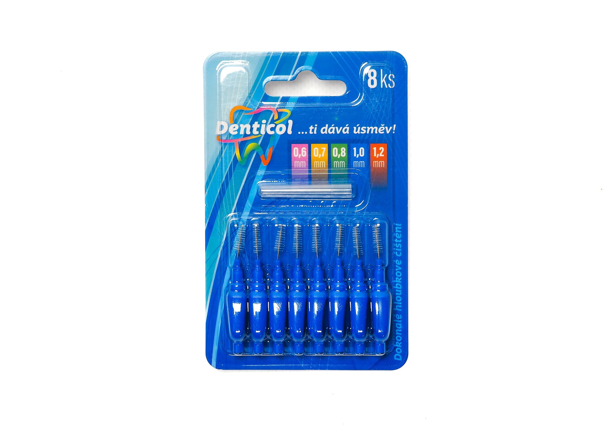 DENTICOL P01 méret 1 mm, lapos nyéllel, 8 db Fogköztisztító kefe