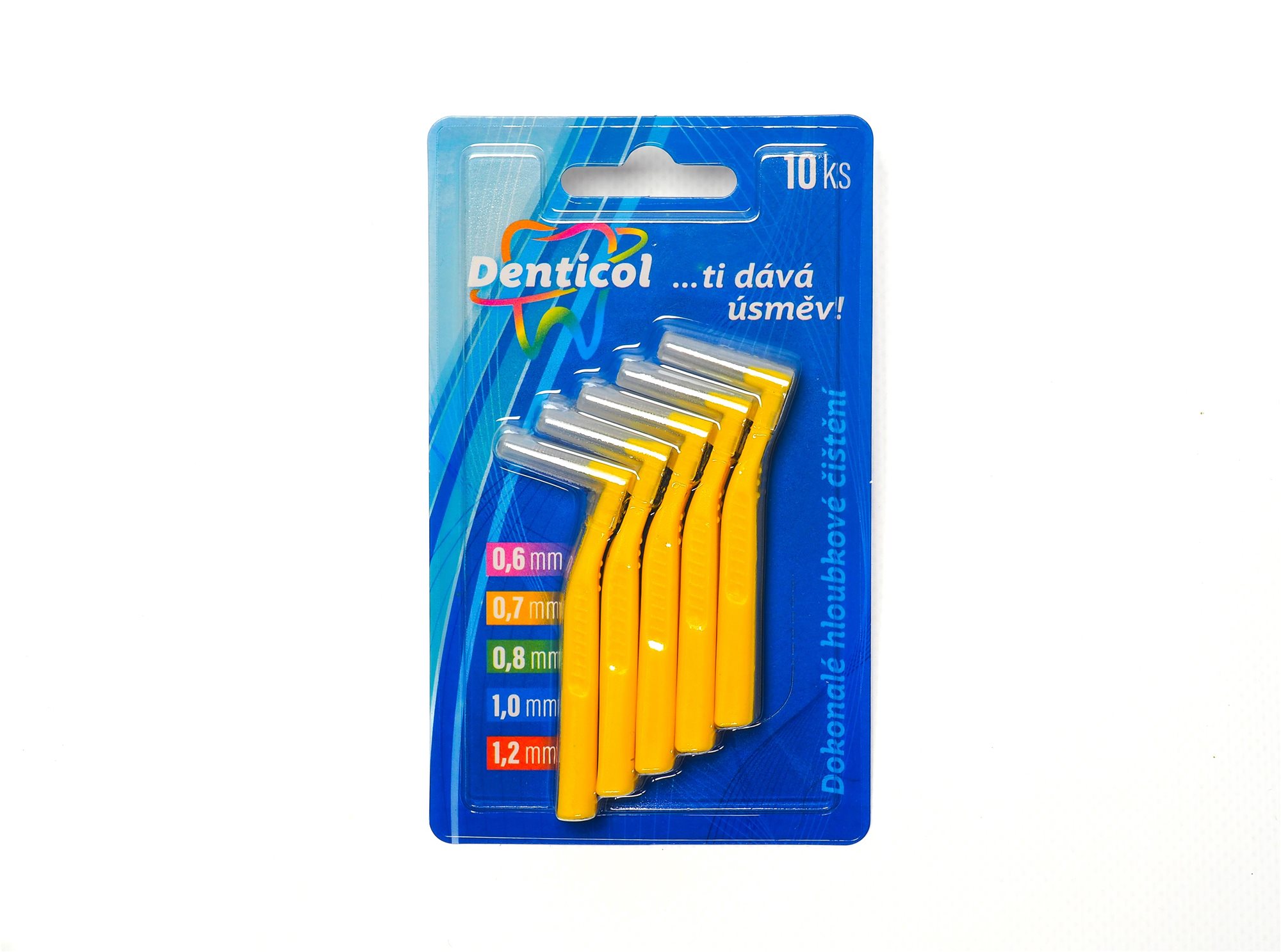 DENTICOL Z01 veľ. 0,7 mm, zahnutá, 10 ks Medzizubná kefka