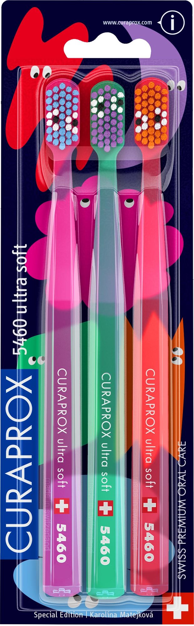 CURAPROX CS 5460 Ultra Soft okatá edícia 3 ks Zubná kefka