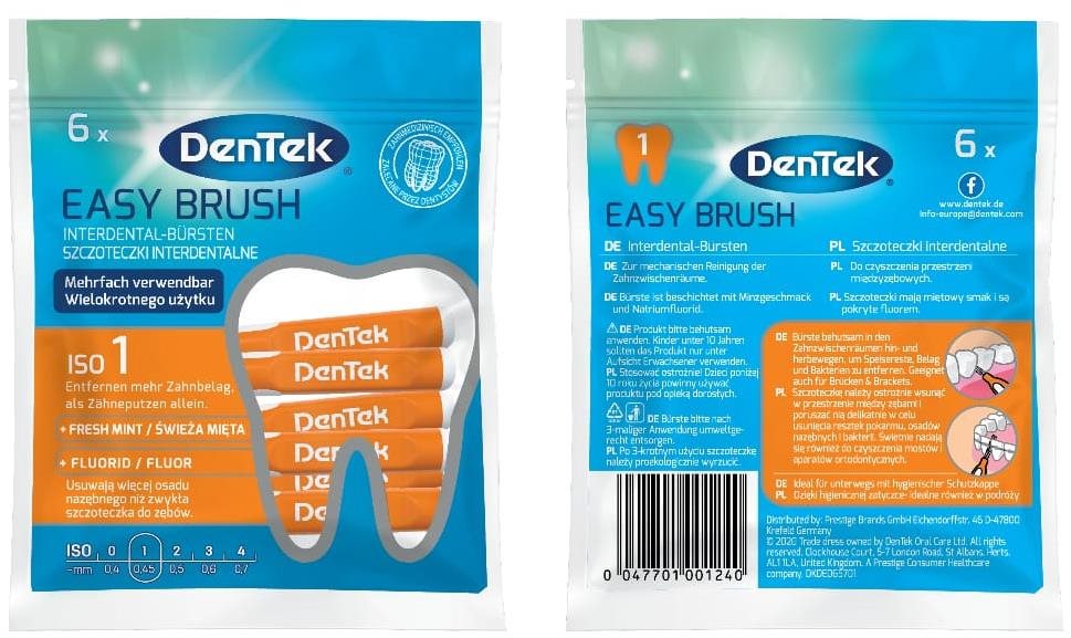 Dentek Easy Brush ISO 1 6 ks Medzizubná kefka