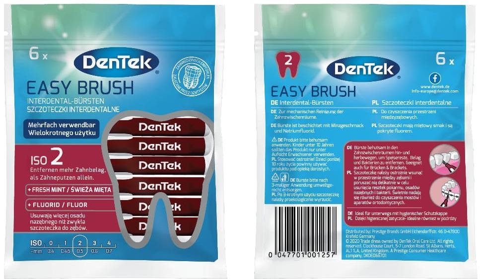 DenTek Easy Brush ISO 2, 6db Fogköztisztító kefe