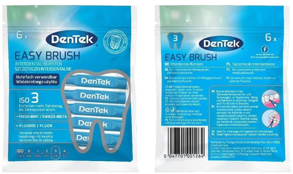 DenTek Easy Brush ISO 3 6 ks Medzizubná kefka