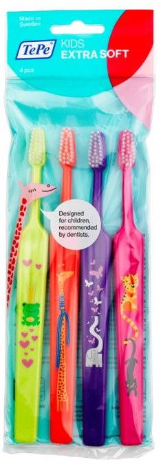 TEPE Kids Extra Soft 4 ks Zubná kefka