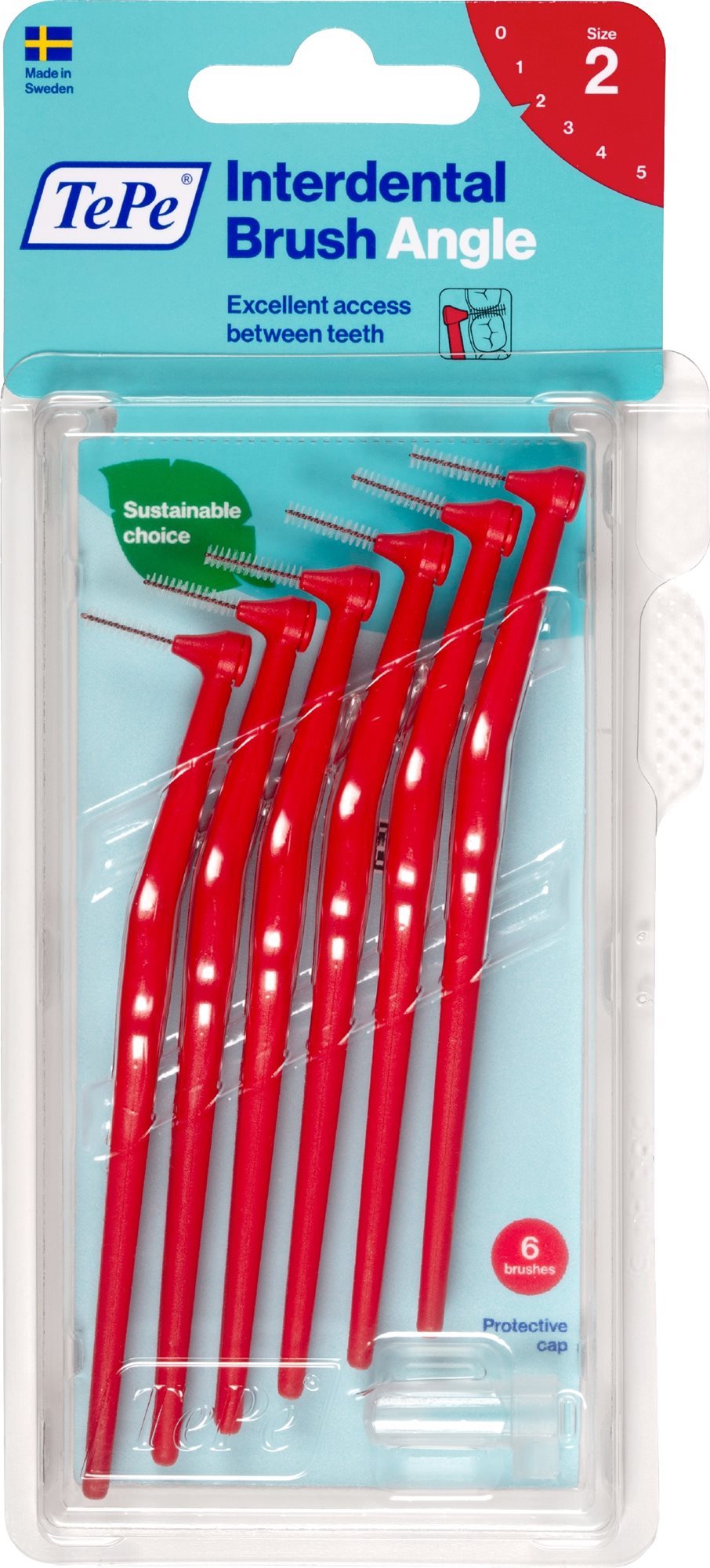 TEPE Angle 0,5 mm červené 6 ks Medzizubná kefka