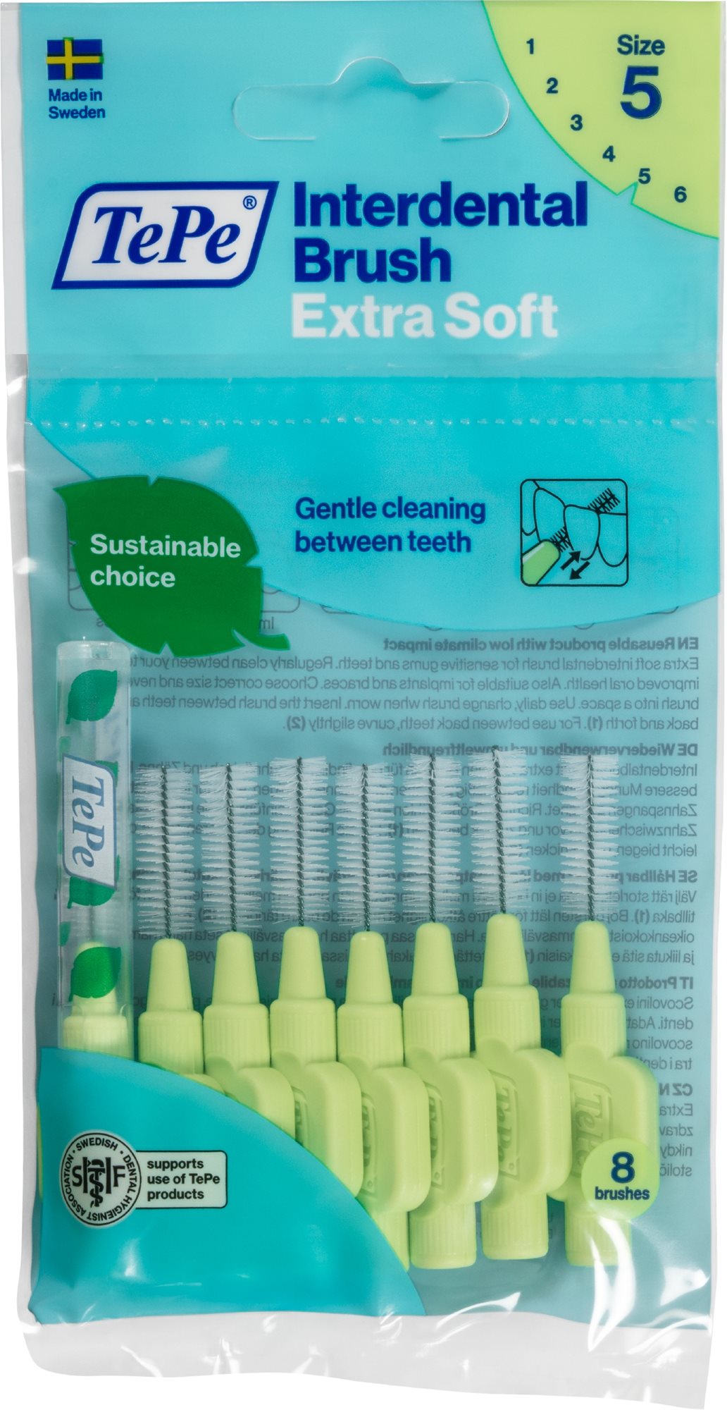 TEPE Extra Soft 0,8 mm zelené 8 ks Medzizubná kefka
