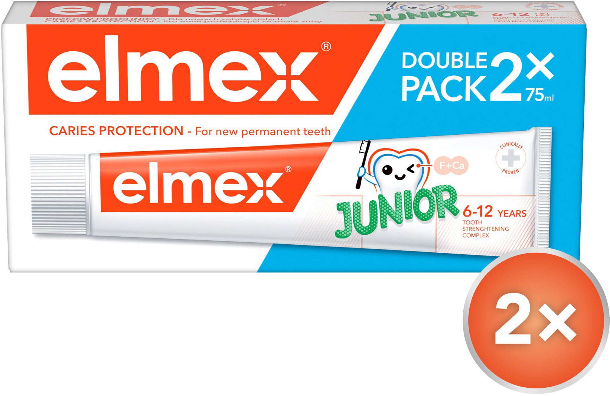 ELMEX Junior duopack 2 × 75 ml Zubná pasta