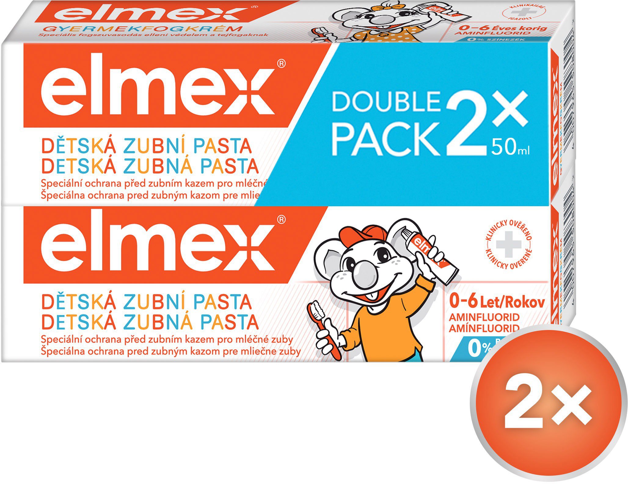 ELMEX Kids duopack 2 × 50 ml Zubná pasta