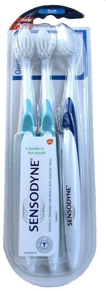 SENSODYNE Gentle Care Soft Triopack Zubní kartáček