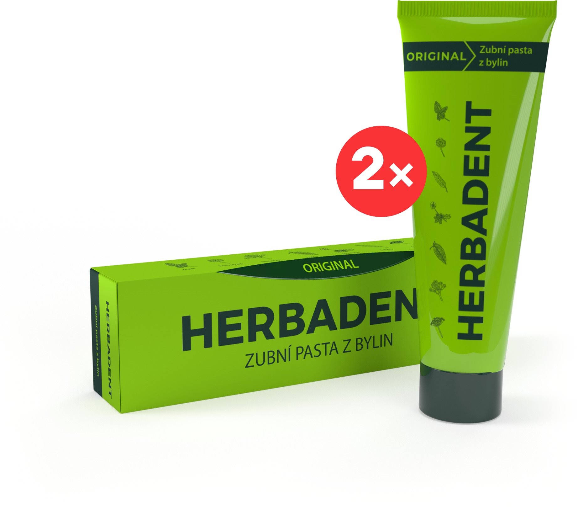 HERBADENT gyógynövényes fluoridos fogkrém 2× 100 g Fogkrém
