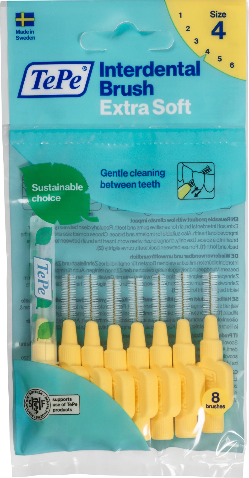 TEPE Extra Soft 0,7 mm sárga 8 db Fogköztisztító kefe