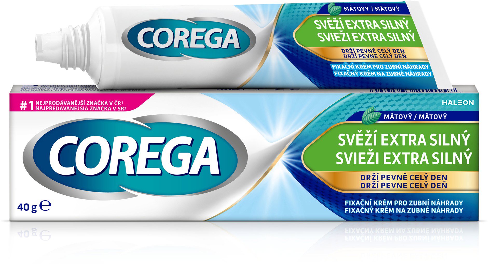 COREGA Svieži – Extra silný 40 g Lepidlo na zuby