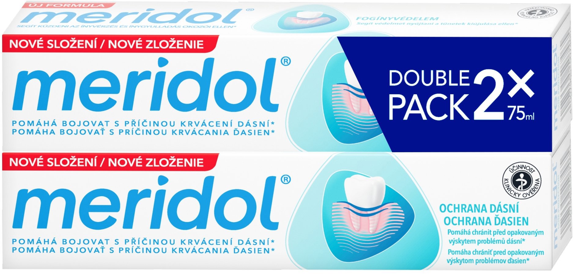 MERIDOL duopack 2× 75 ml Zubná pasta