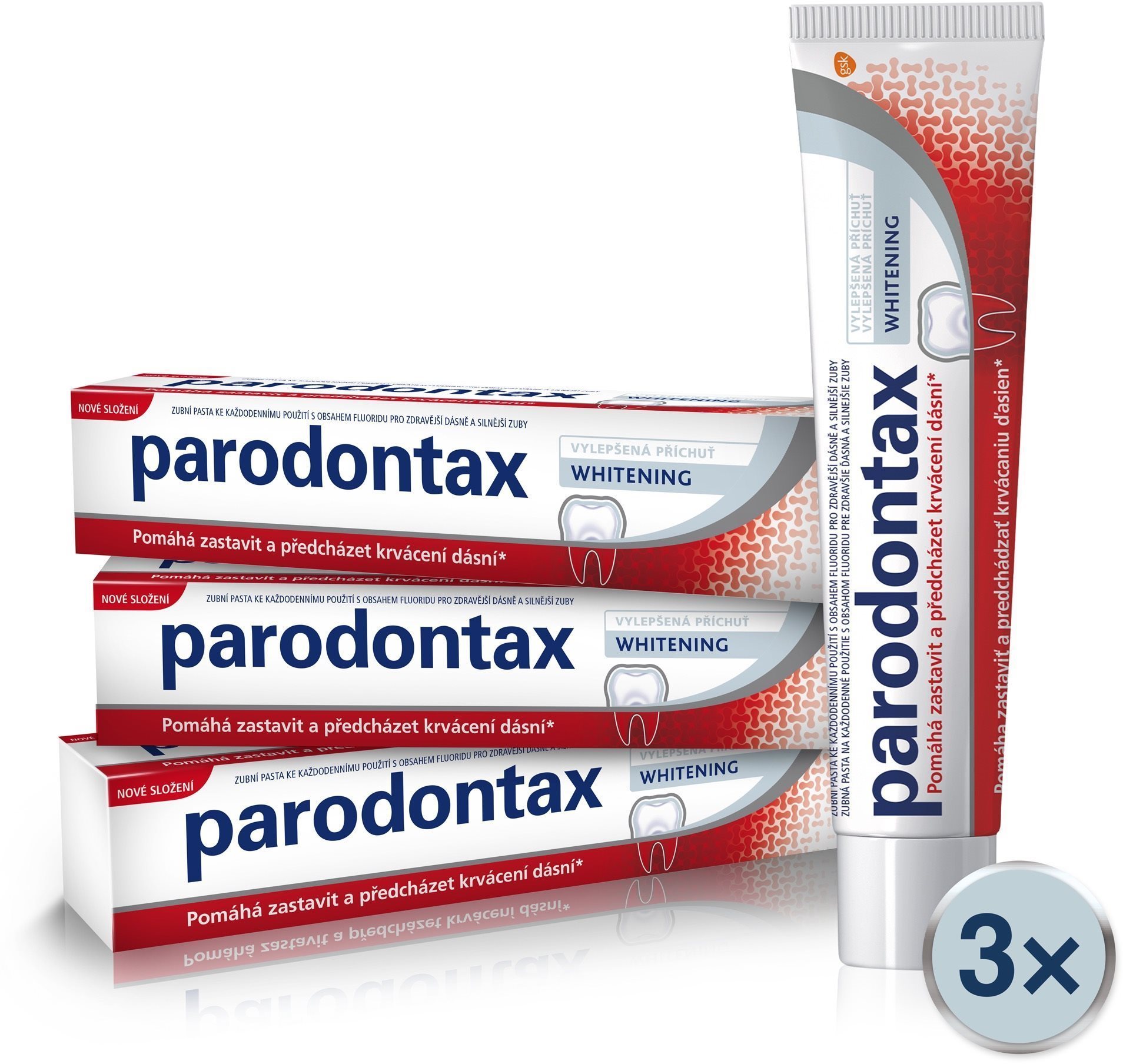 PARODONTAX Whitening 3x 75 ml Fogkrém