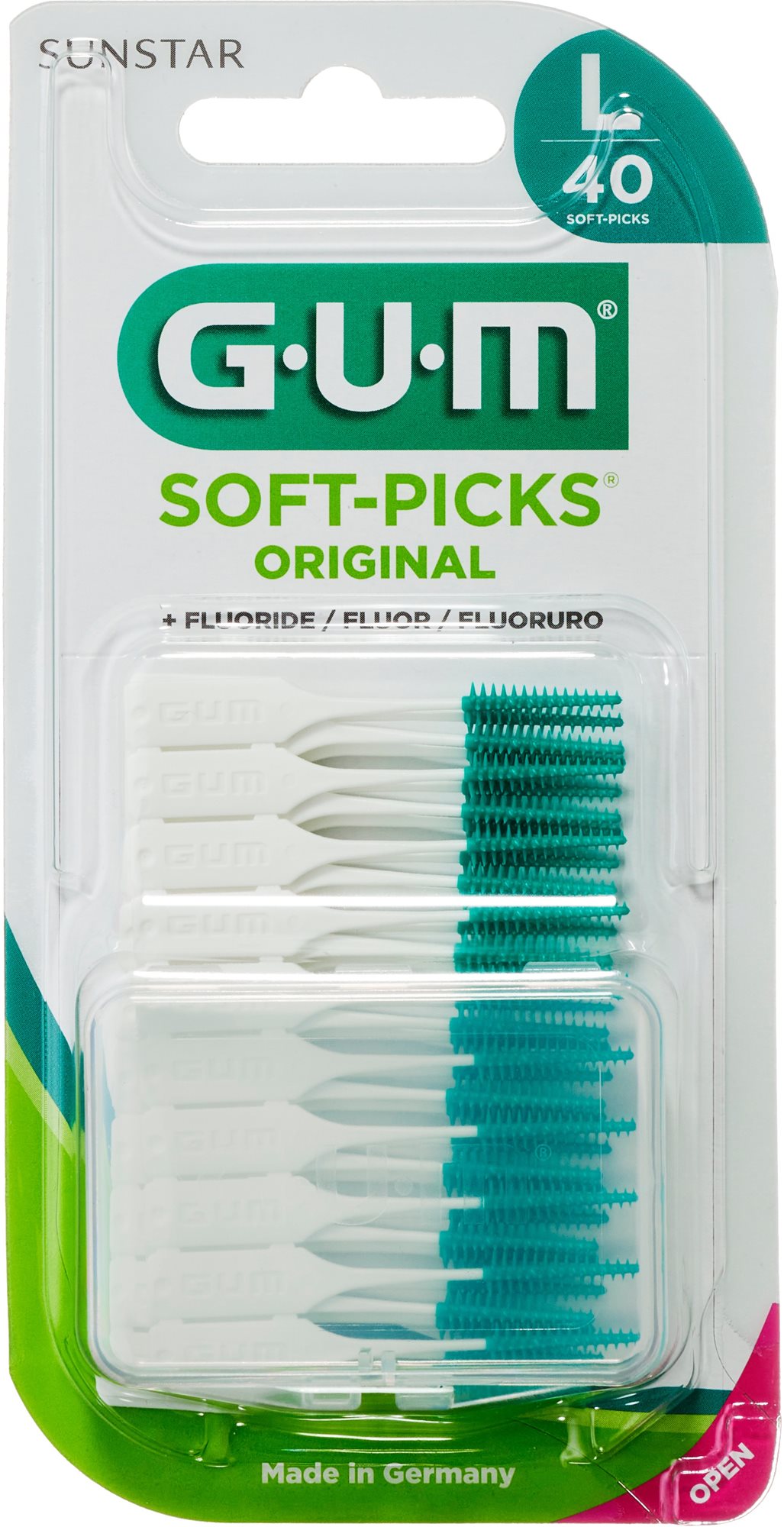 GUM Soft-Picks Large masážna s fluoridmi, ISO 2, 40 ks Medzizubná...