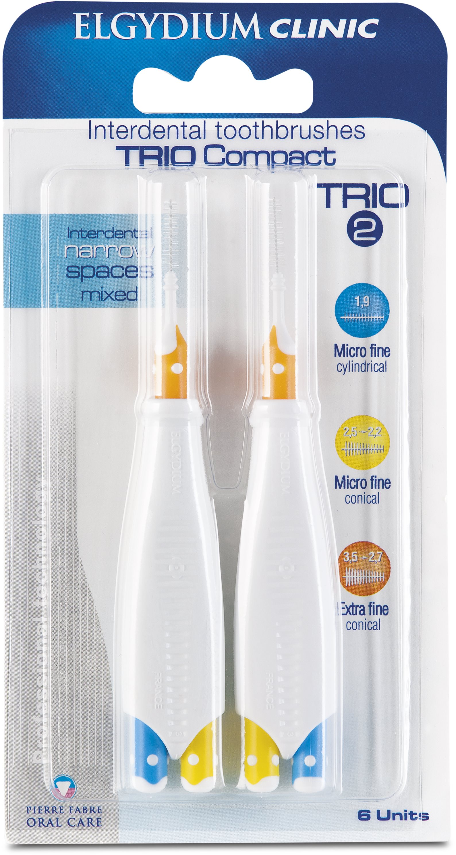 ELGYDIUM CLINIC Trio Compact 2 (3,5 – 1,9 mm) mix, 6 ks Medzizubná...