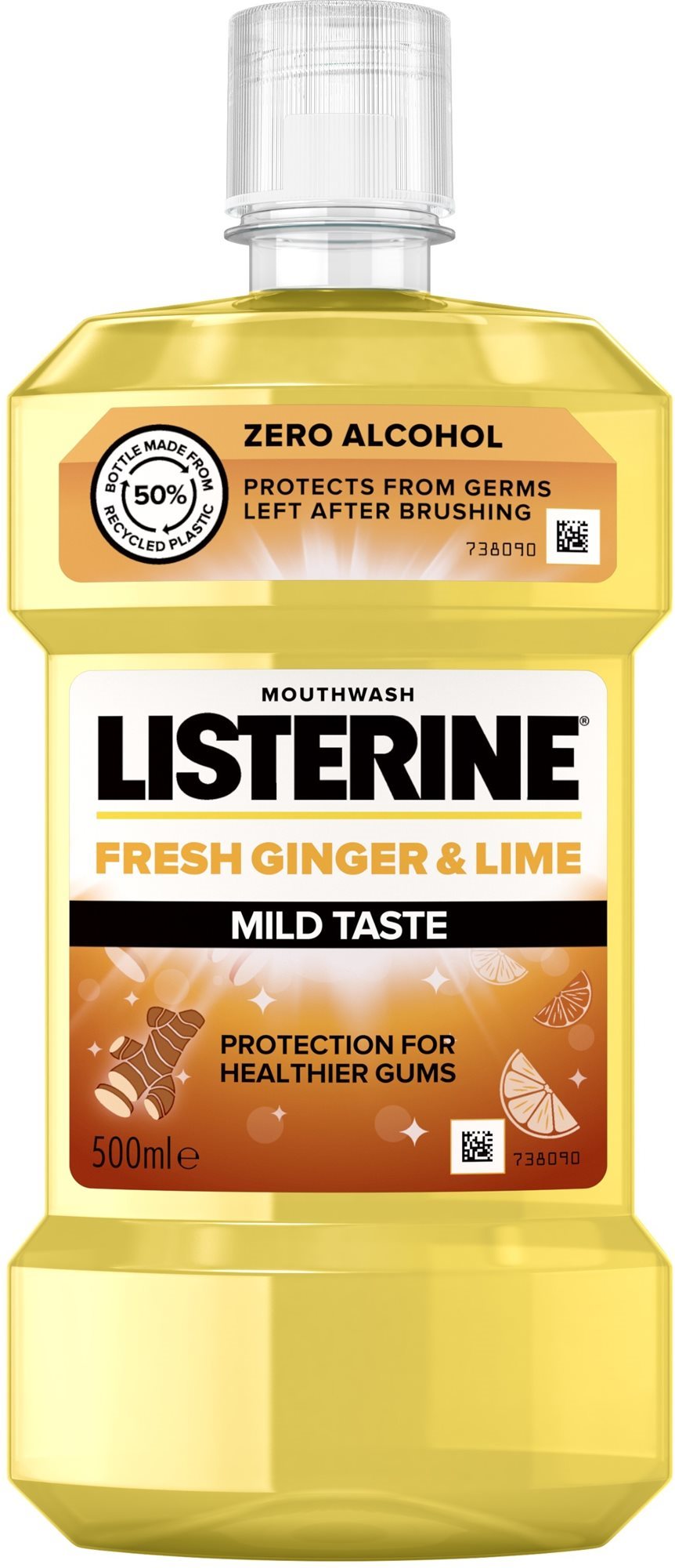 LISTERINE Fresh Ginger & Lime Mild Taste 500 ml Ústna voda