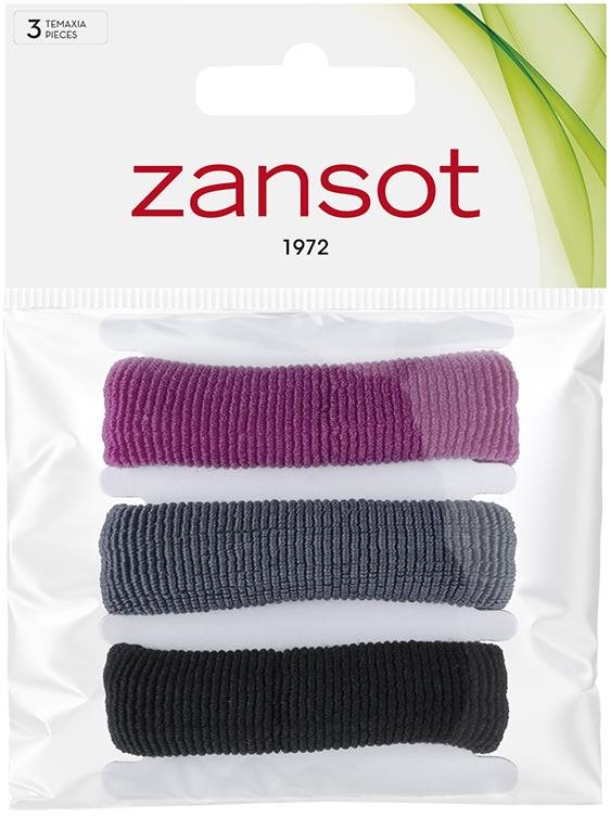 Zansot Elastické gumičky do vlasov, tkanina 3 ks Gumičky do vlasov