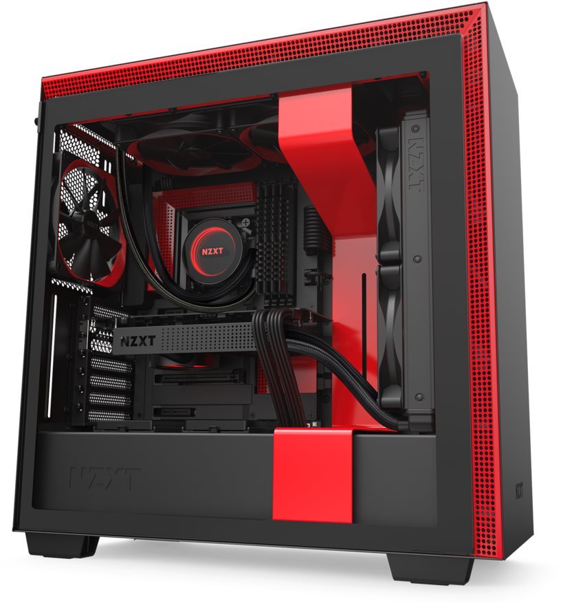 NZXT H710 Matte Black Red PC Case