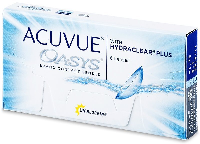 Acuvue Oasys with Hydraclear Plus (6 šošoviek) dioptrie: -1,75,...