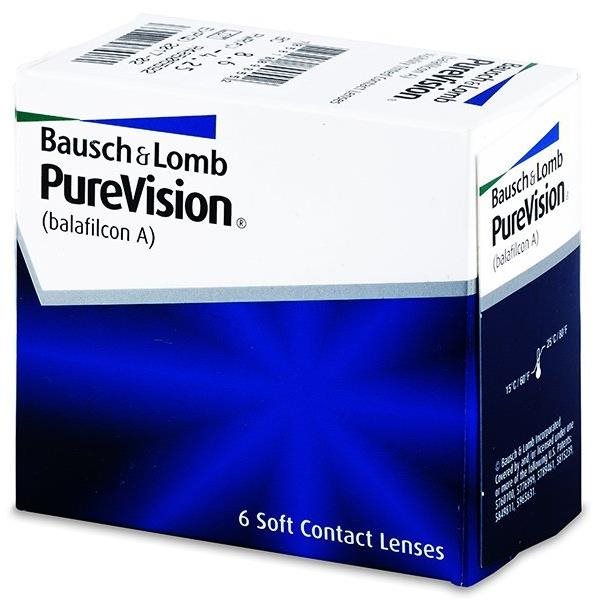 PureVision (6 šošoviek) dioptrie: -5.75, zakrivenie: 8.60 Kontaktné...
