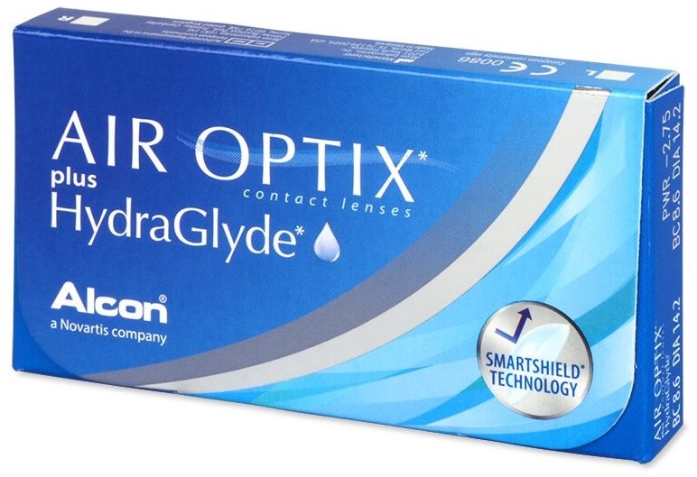 Air Optix Plus HydraGlyde (6 šošoviek dioptrie: -3.50, zakrivenie:...