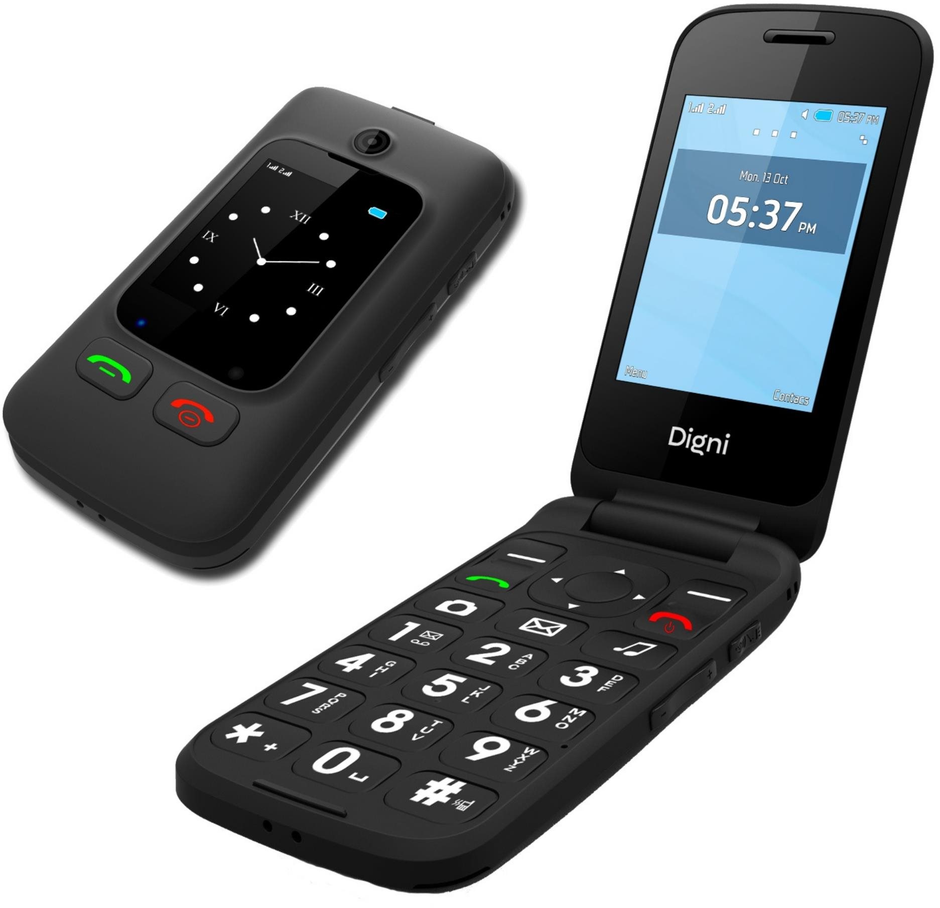 eSTAR Digni Flip čierny Mobilný telefón