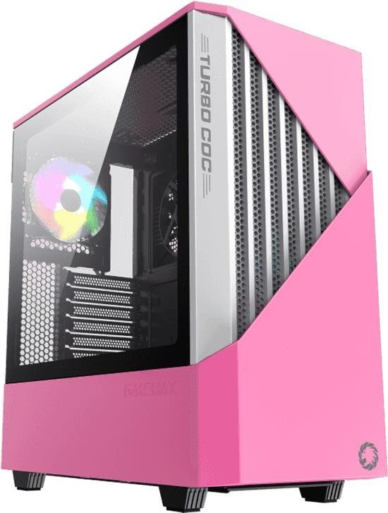 GameMax Contac COC Weiß/Rosa PC-Gehäuse