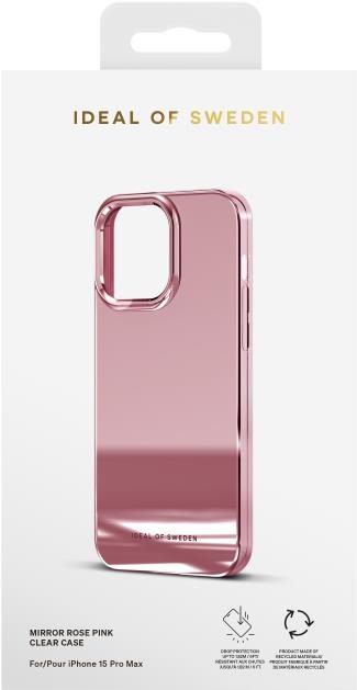 iDeal Of Sweden Clear Case Mirror Pink iPhone 15 Pro Max tok...