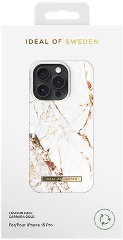 iDeal Of Sweden Fashion Carrara Gold iPhone 15 Pro tok Telefon tok
