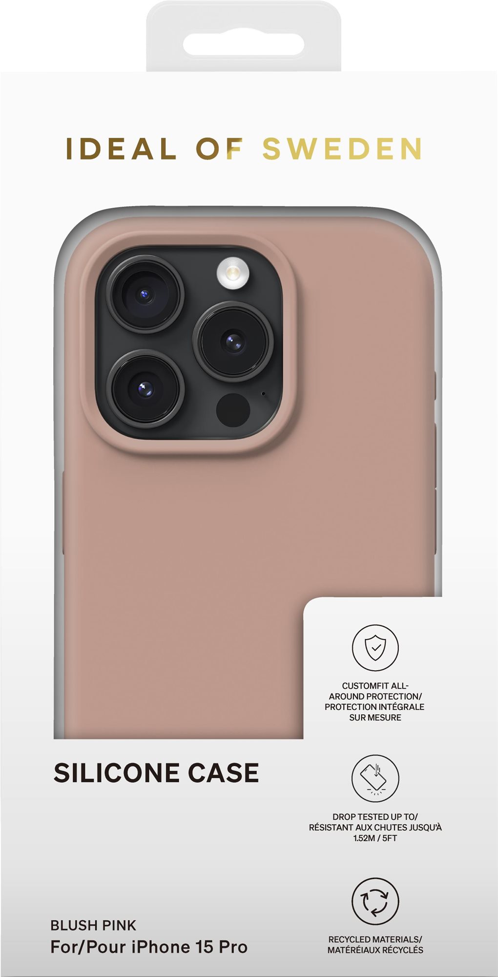 iDeal Of Sweden Blush Pink iPhone 15 Pro szilikon tok Telefon tok