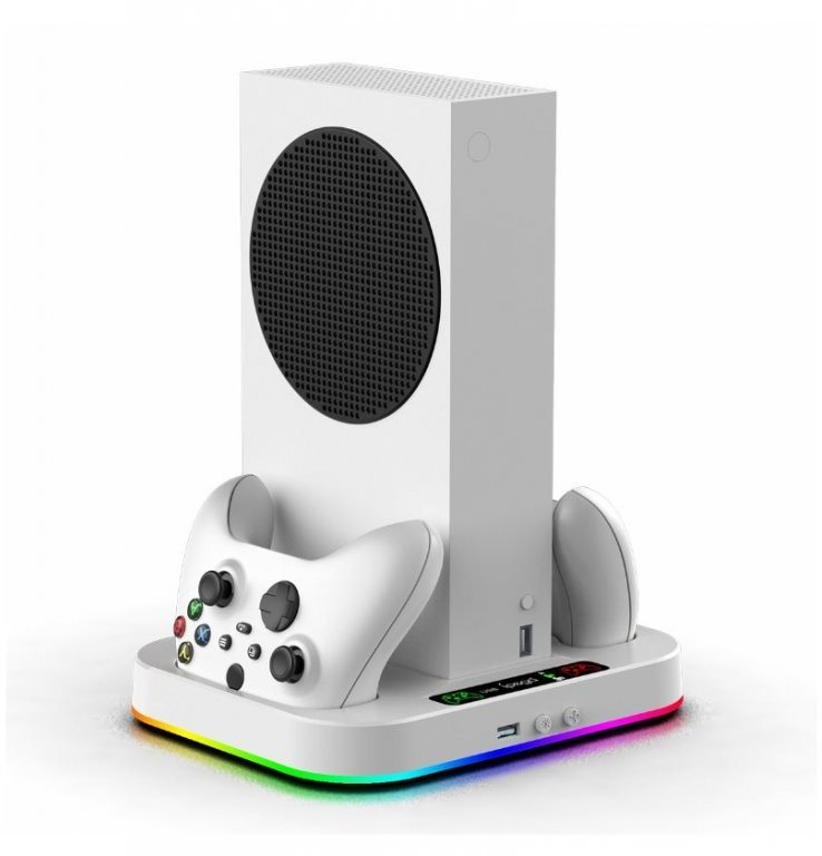 iPega XBS012S Xbox Series S multifunkciós RGB töltőállvány hűtéssel...