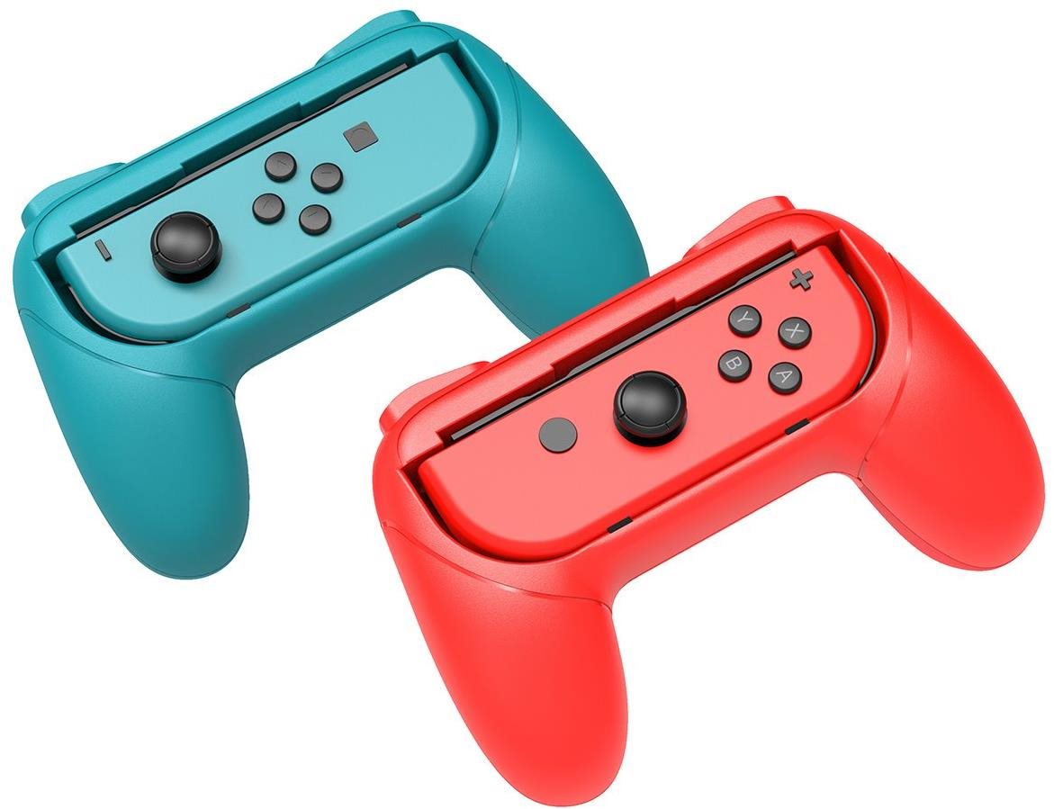 iPega SW087 JoyCon vezérlő grip, 2 db Kék/Piros Védőtok