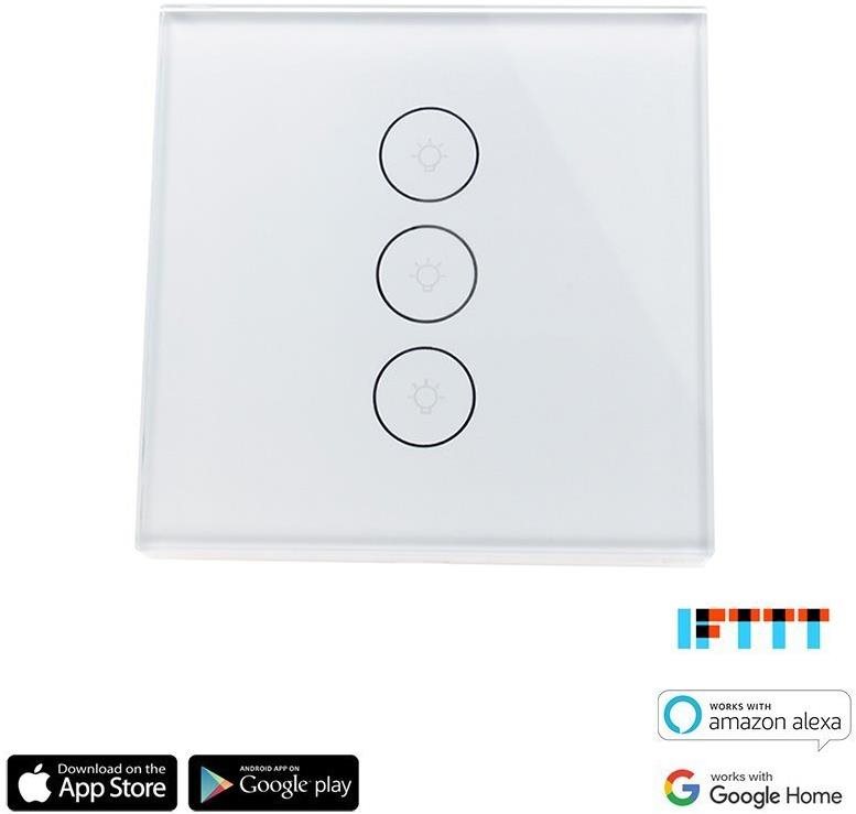 iQtech SmartLife IQS003, triple interrupteur Wi-Fi Interrupteur