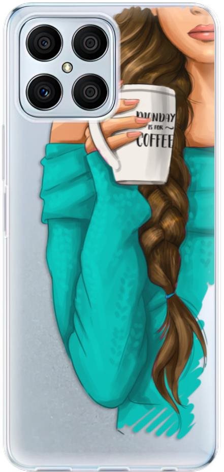 iSaprio My Coffe and Brunette Girl na Honor X8 Kryt na mobil