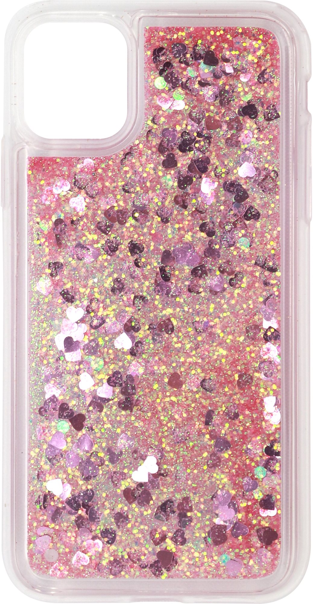 iWill Glitter Liquid Heart Case for Apple iPhone 11, Pink Phone Cover