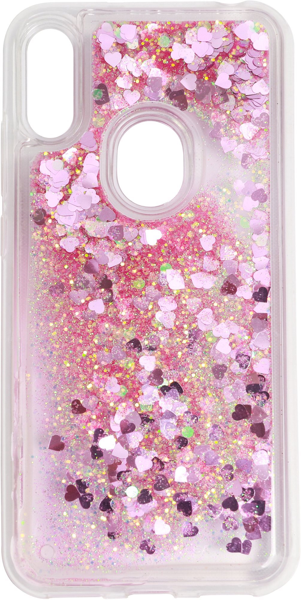 iWill Glitter Liquid Heart Case for HUAWEI Y6 (2019), Pink Phone...