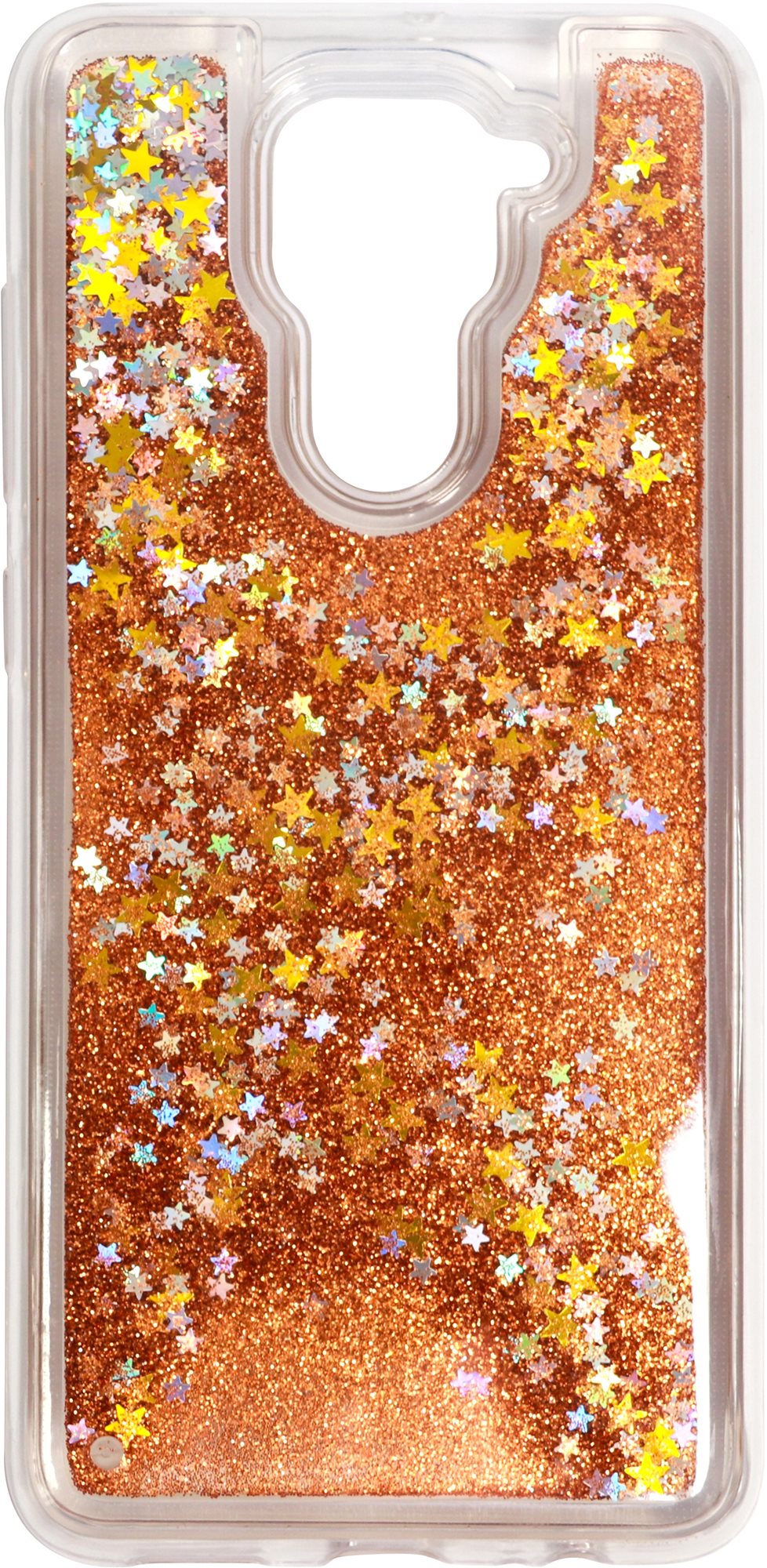 iWill Glitter Liquid Star Case for Xiaomi Redmi Note 9, Rose Gold...