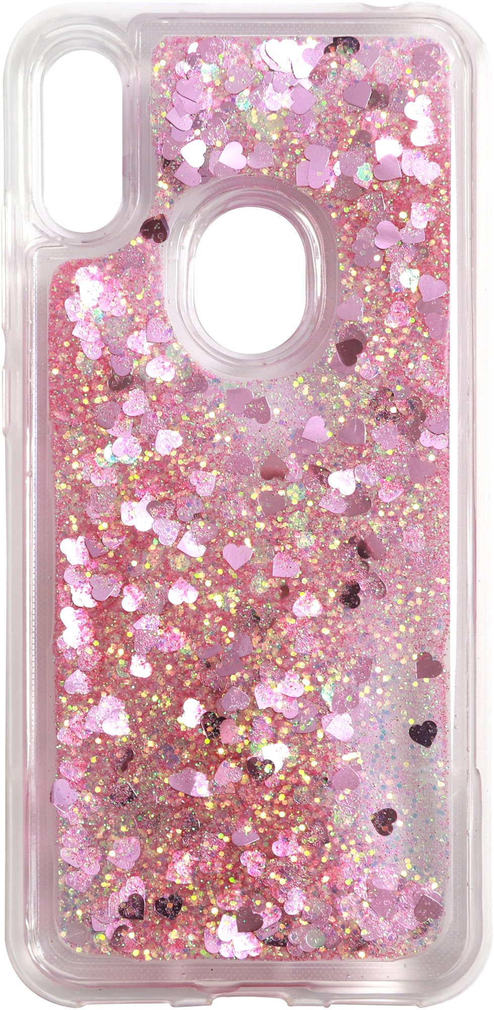 iWill Glitter Liquid Heart Case for Honor 8A/Huawei Y6s, Pink Phone...