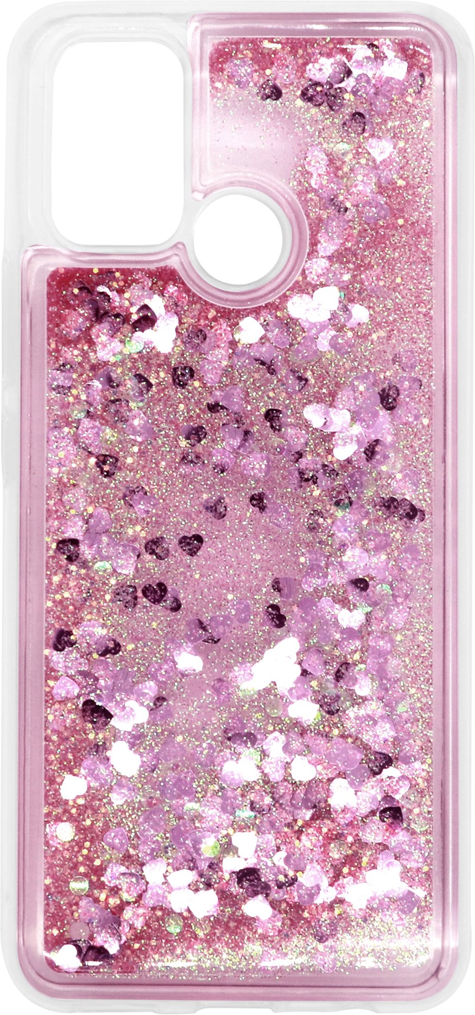 iWill Glitter Liquid Heart Case for Realme 7i, Pink Phone Cover