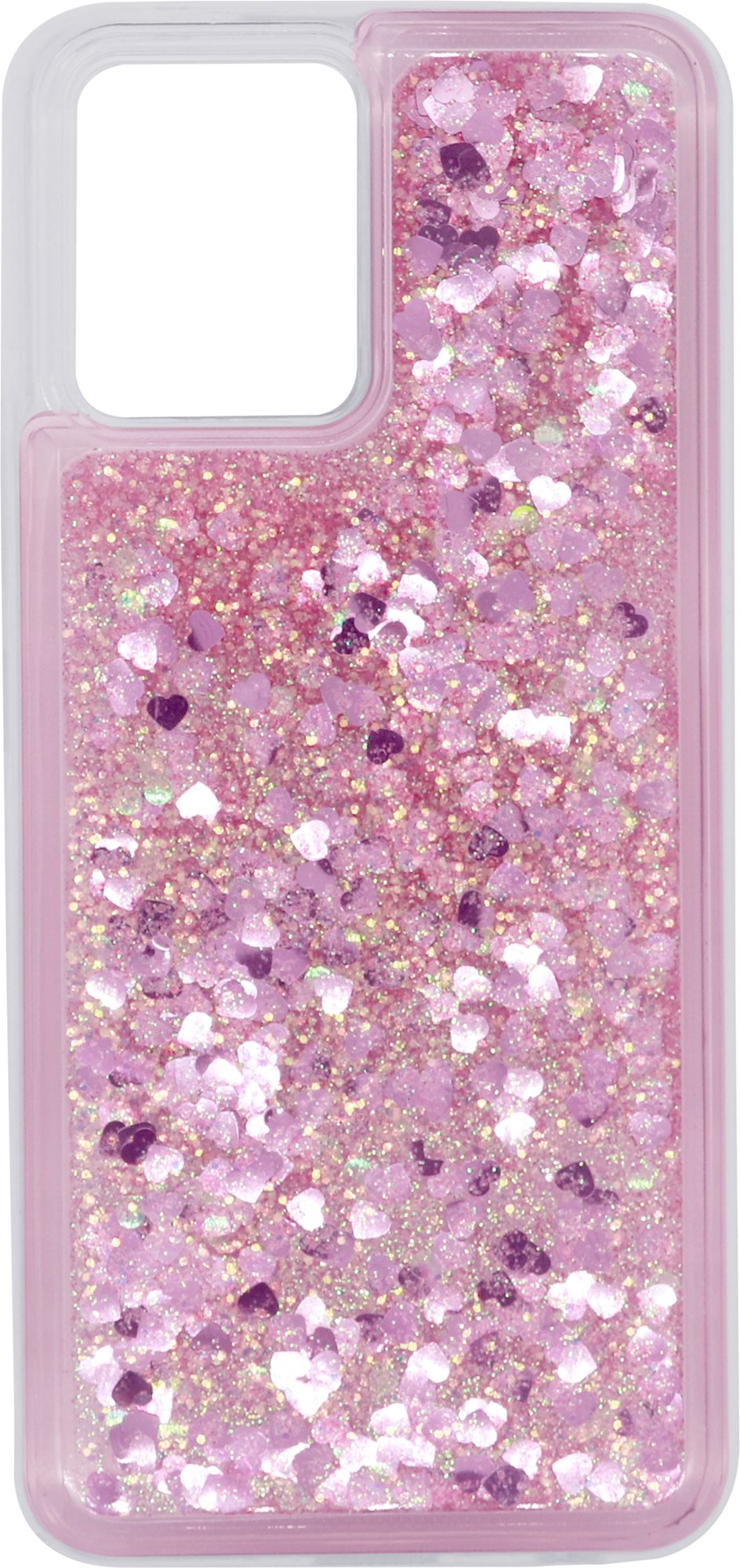 iWill Glitter Liquid Heart Case for Realme 8, Pink Phone Cover