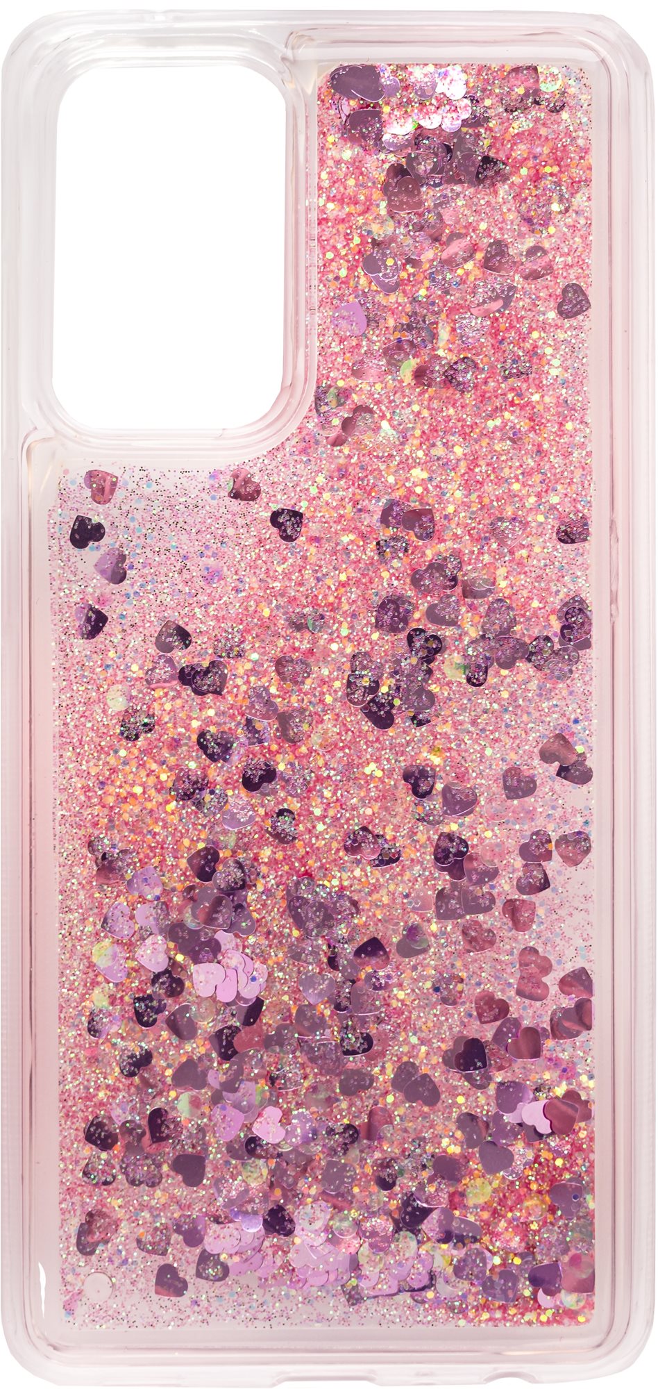 iWill Glitter Liquid Heart Case for Samsung Galaxy A52, Pink Phone...