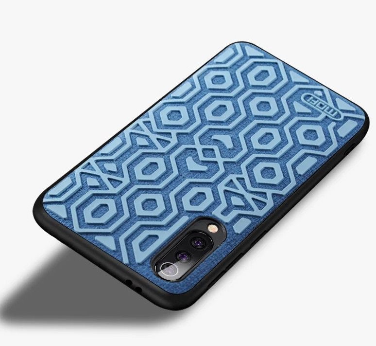 MoFi Anti-Slip Back Case Irregular for Xiaomi Mi A3 Blue Phone Cover